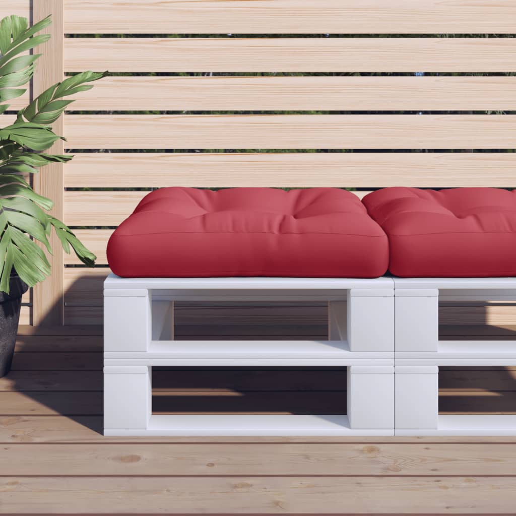 pallehynde 58x58x10 cm stof vinrød