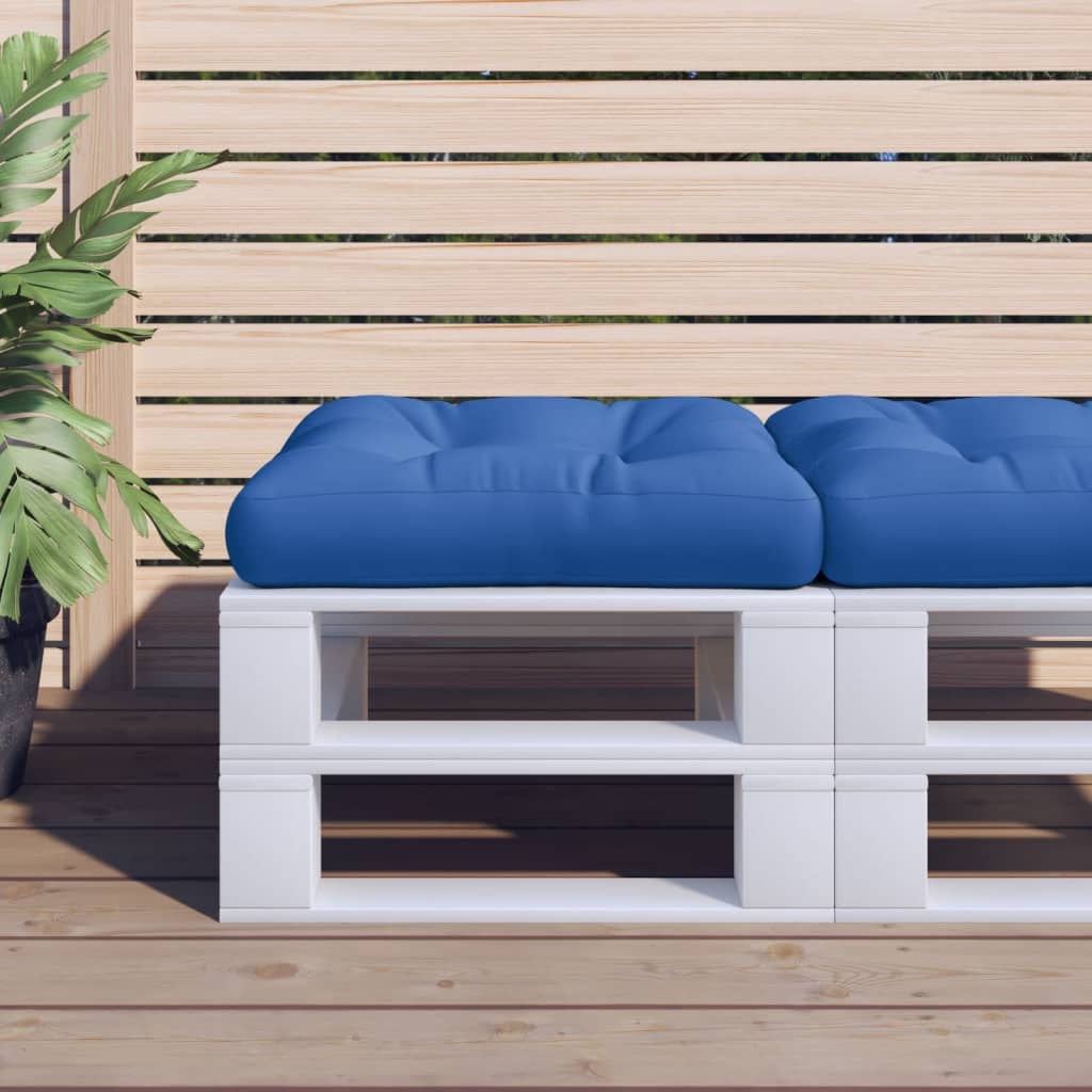 pallehynde 58x58x10 cm stof blå