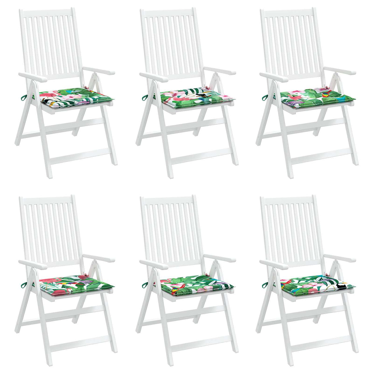Stolehynder 6 stk. Oxford stof Flerfarvet 50 x 50 x 3 cm