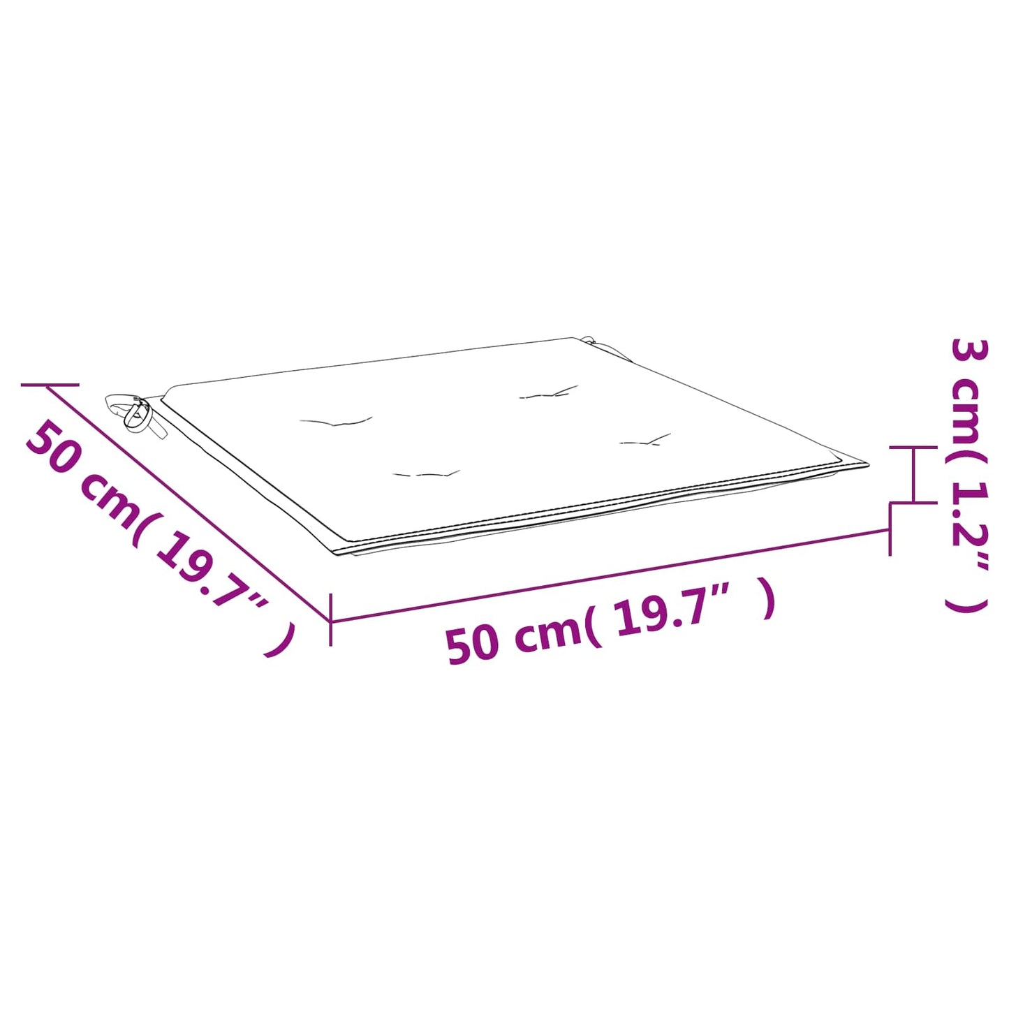 Stolehynder 6 stk. Oxford stof Flerfarvet 50 x 50 x 3 cm