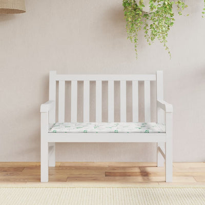 hynde til havebænk 100x50x3 cm oxfordstof bladmønster