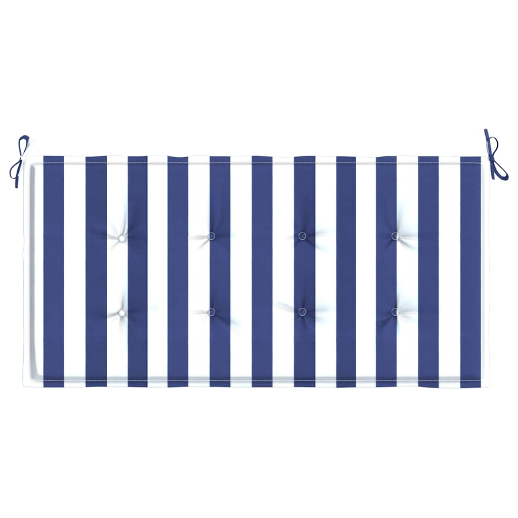 hynde til havebænk 120x50x3 cm striber oxfordstof blå og hvid