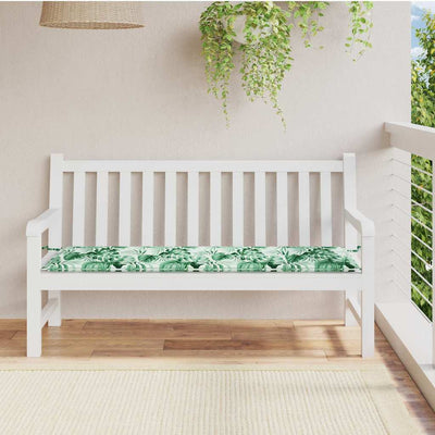 Bænk Pude Oxford stof Bladmønster 150 x 50 x 3 cm
