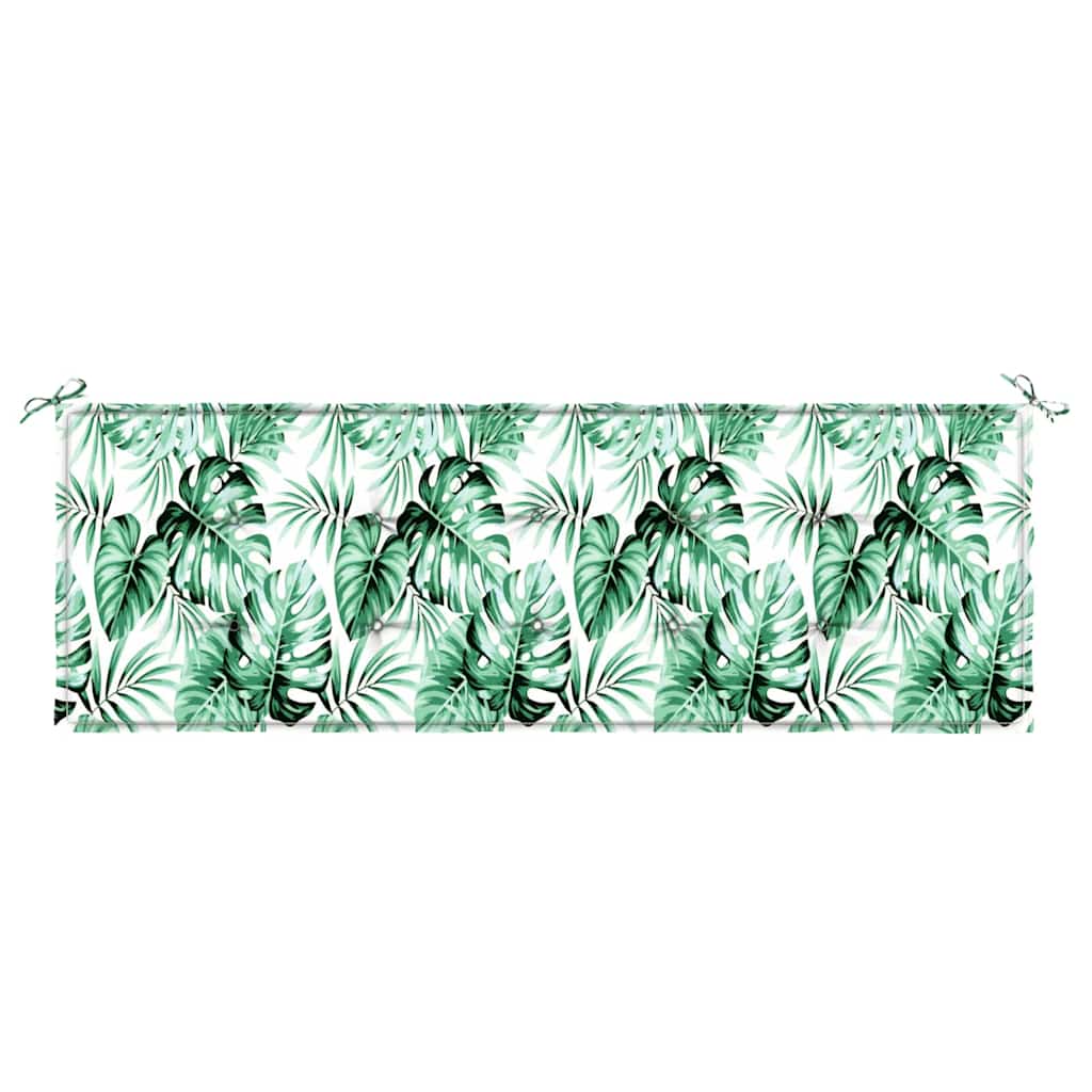 Bænk Pude Oxford stof Bladmønster 150 x 50 x 3 cm