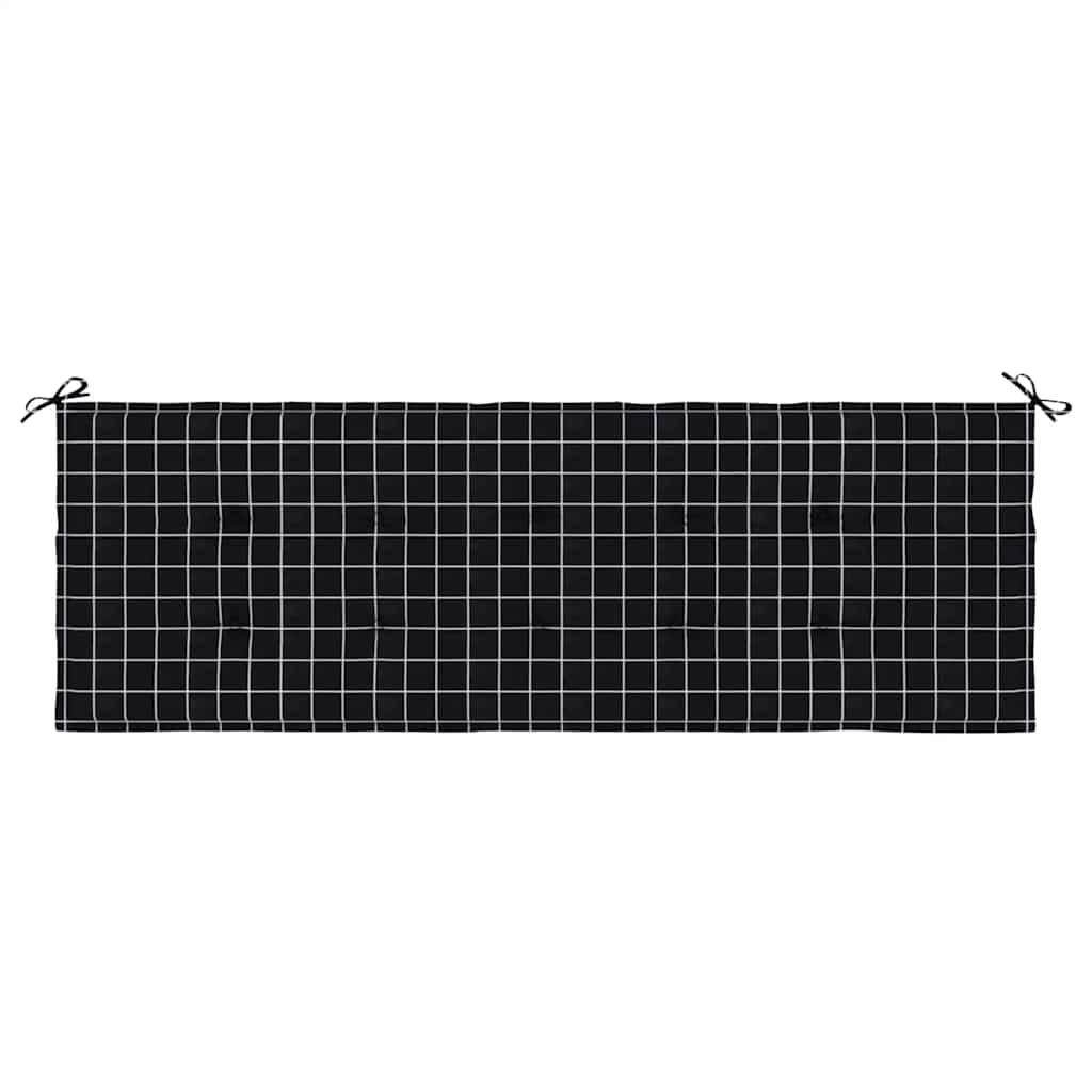 hynde til havebænk 150x50x3 cm oxfordstof ternet sort