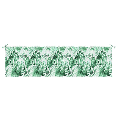 Bænk Pude Oxford stof Bladmønster 180 x 50 x 3 cm