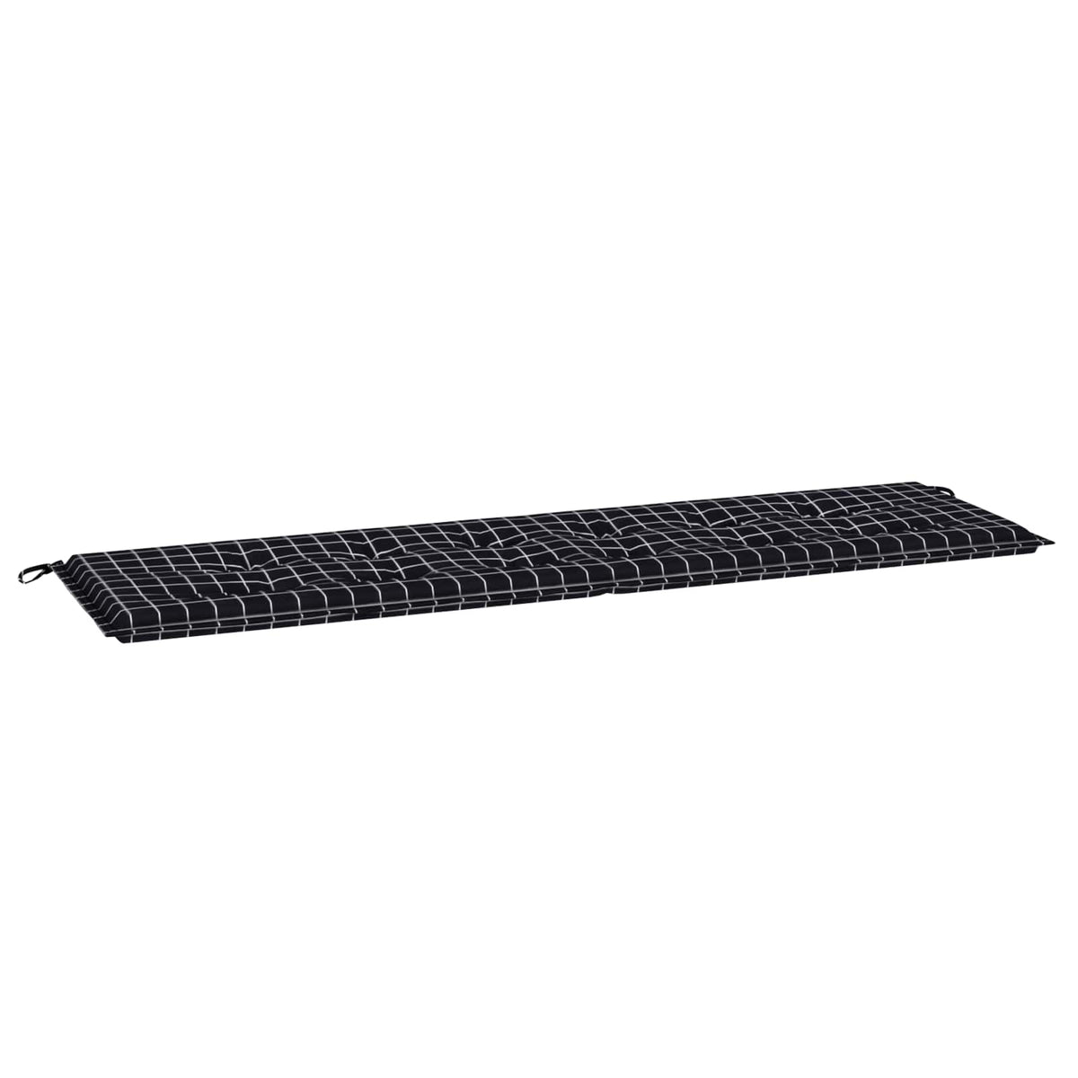 Bænk Pude Oxford stof Sort Tjek 180 x 50 x 3 cm