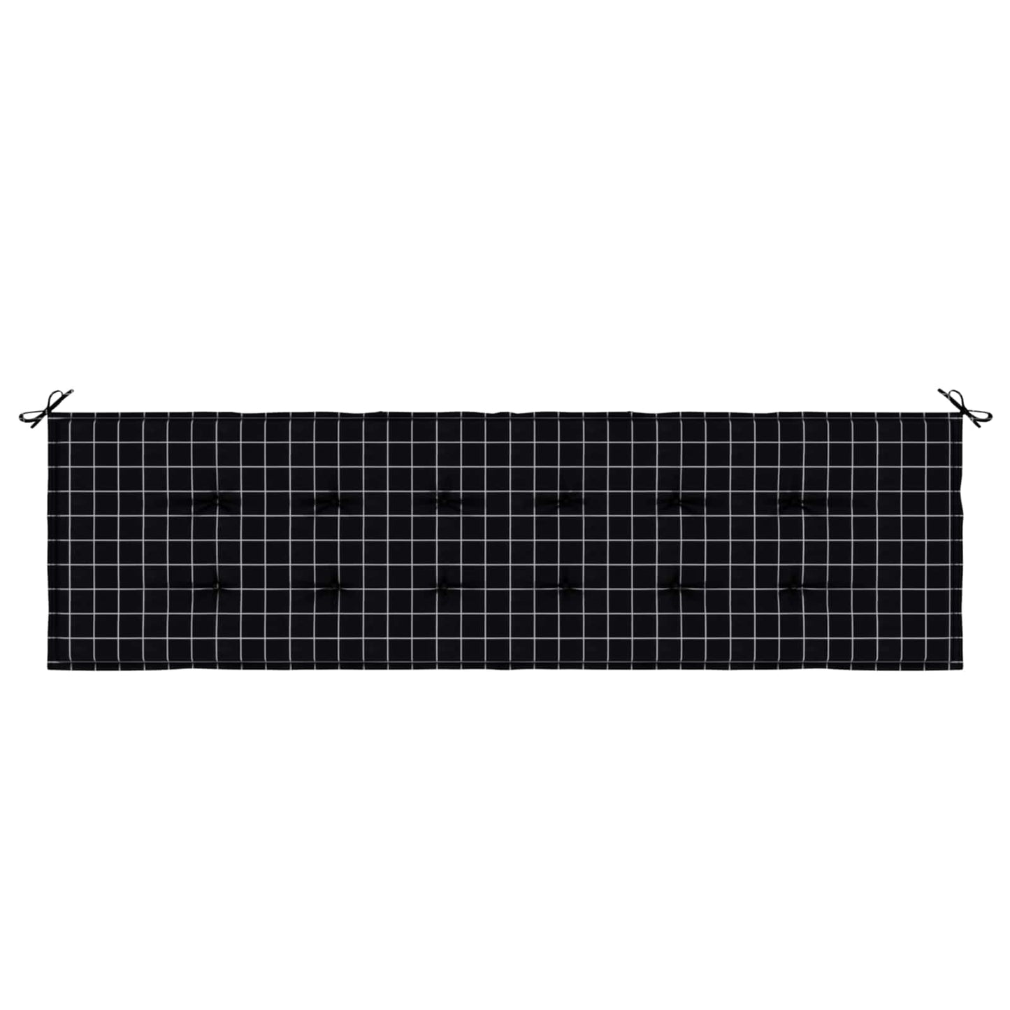 Bænk Pude Oxford stof Sort Tjek 180 x 50 x 3 cm