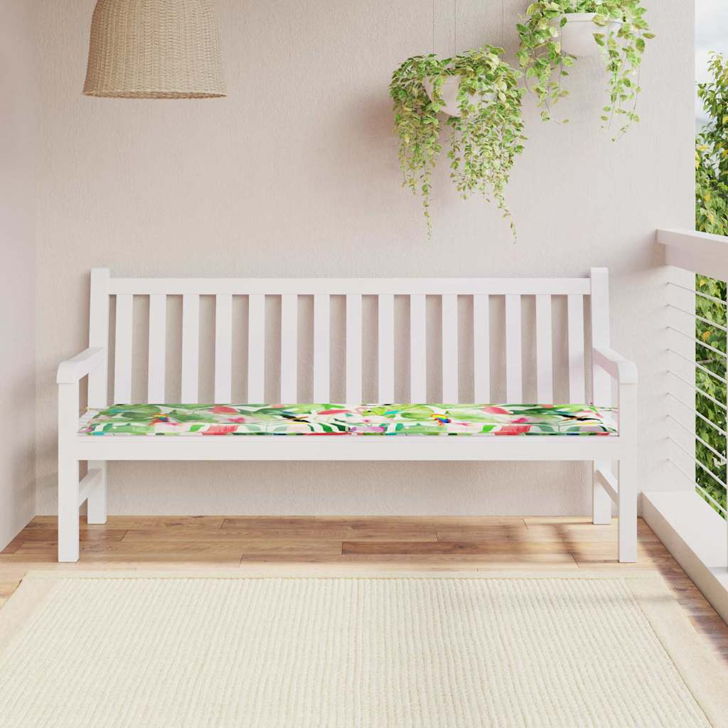 Bænkepude blomstret - flerfarvet 150 × 50 × 3 cm i Oxford-stof