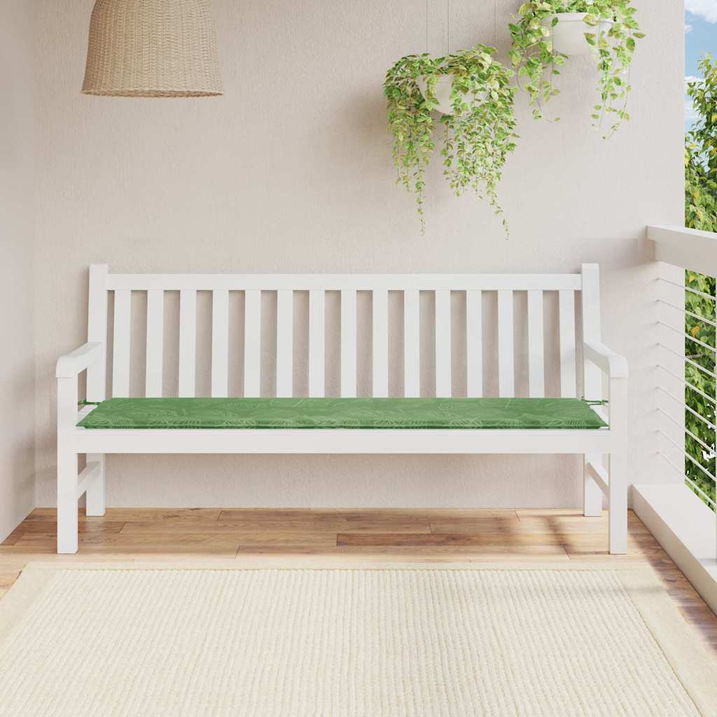 Bænk Pude Oxford stof Bladdesign 180 x 50 x 3 cm