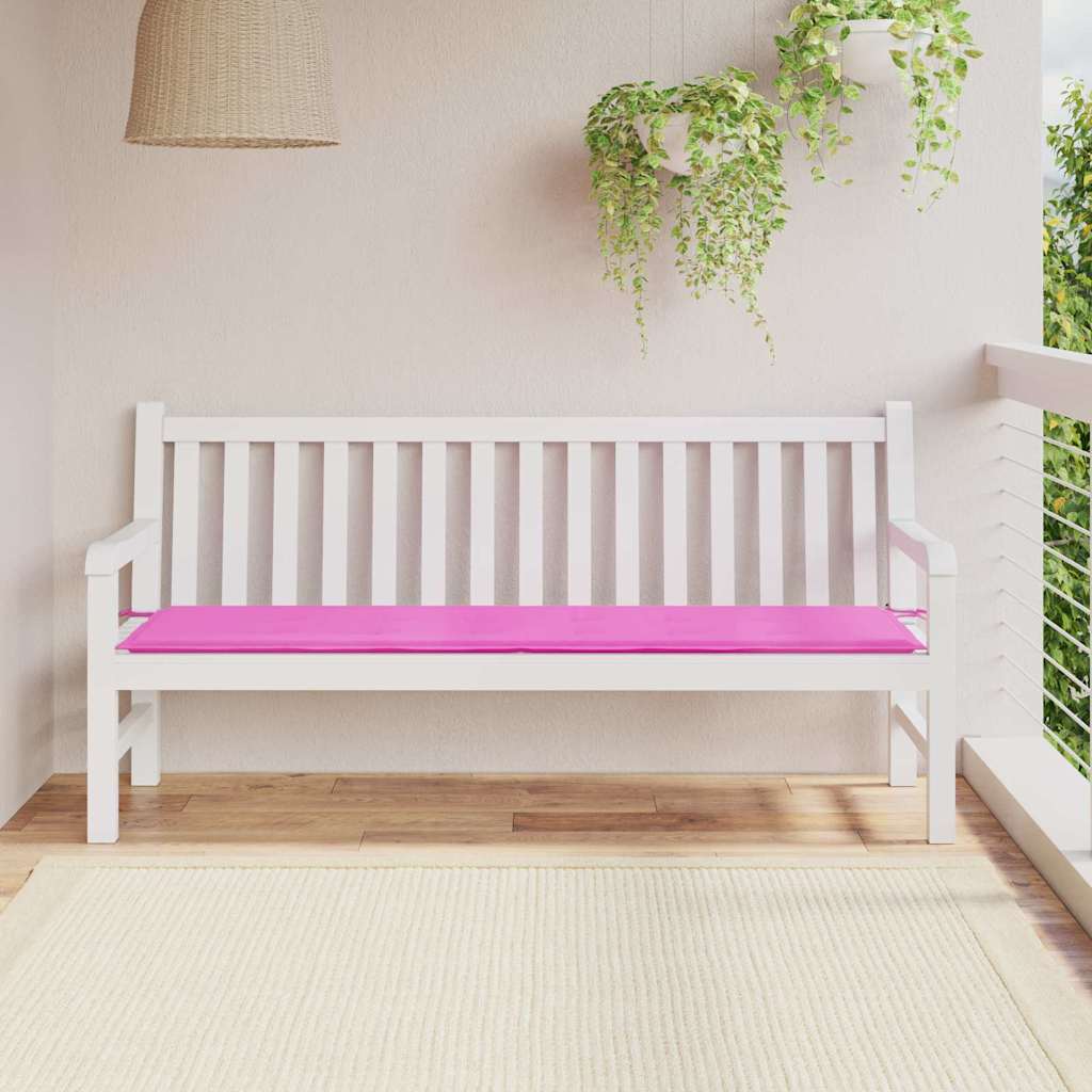 Bænk Pude Oxford stof Lyserød 180 x 50 x 3 cm