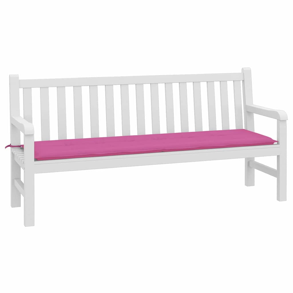 Bænk Pude Oxford stof Lyserød 180 x 50 x 3 cm