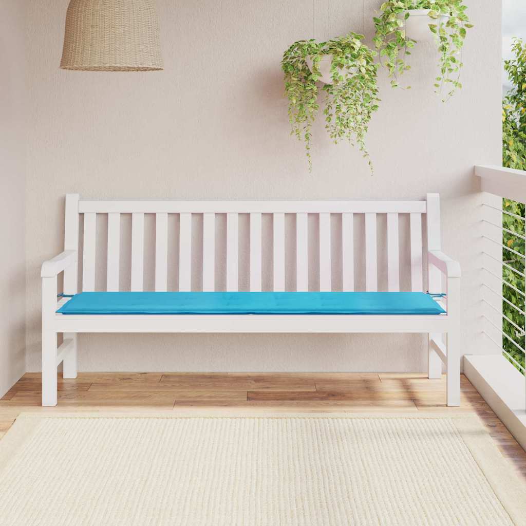 vidaXL Bænk Pude Oxford stof Turkis 180 x 50 x 3 cm