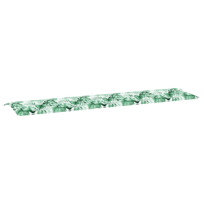 Bænk Pude Oxford stof Bladmønster 200 x 50 x 3 cm