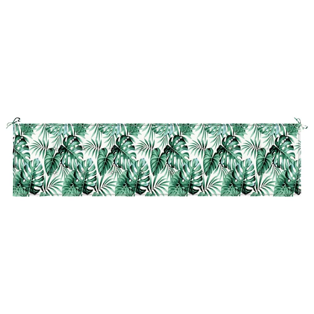 Bænk Pude Oxford stof Bladmønster 200 x 50 x 3 cm