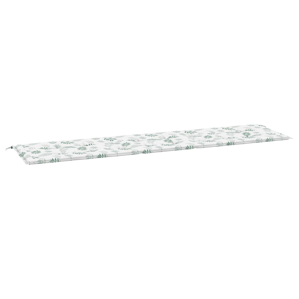 hynde til havebænk 200x50x3 cm stof bladmønster