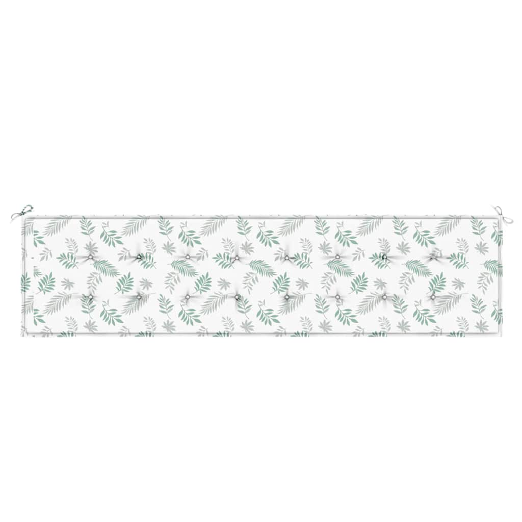 hynde til havebænk 200x50x3 cm stof bladmønster
