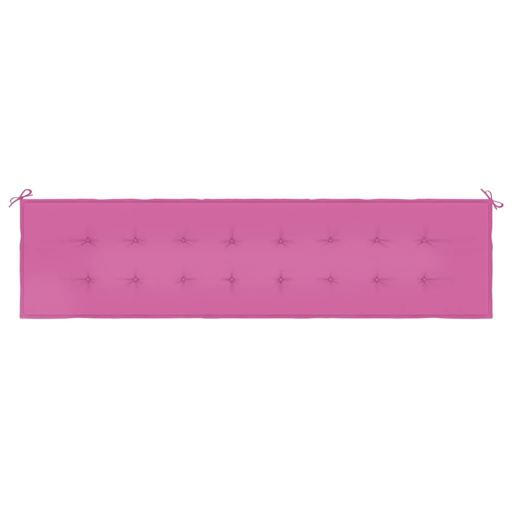 hynde til havebænk 200x50x3 cm stof pink