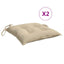 stolehynder 2 stk. 40x40x7 cm oxfordstof beige