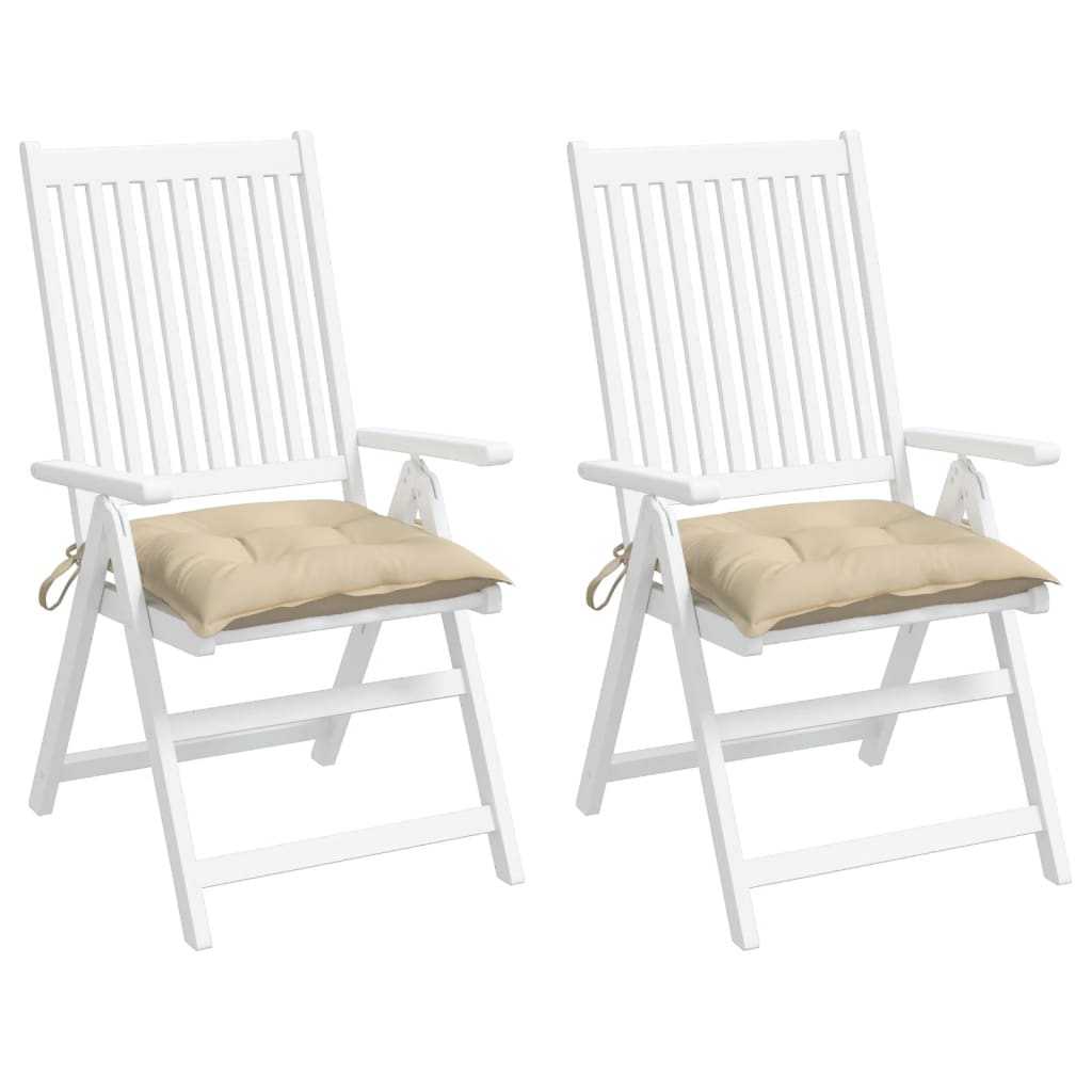stolehynder 2 stk. 40x40x7 cm oxfordstof beige