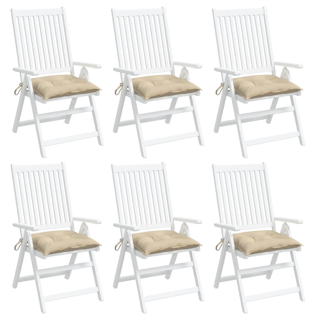 stolehynder 6 stk. 40x40x7 cm oxfordstof beige