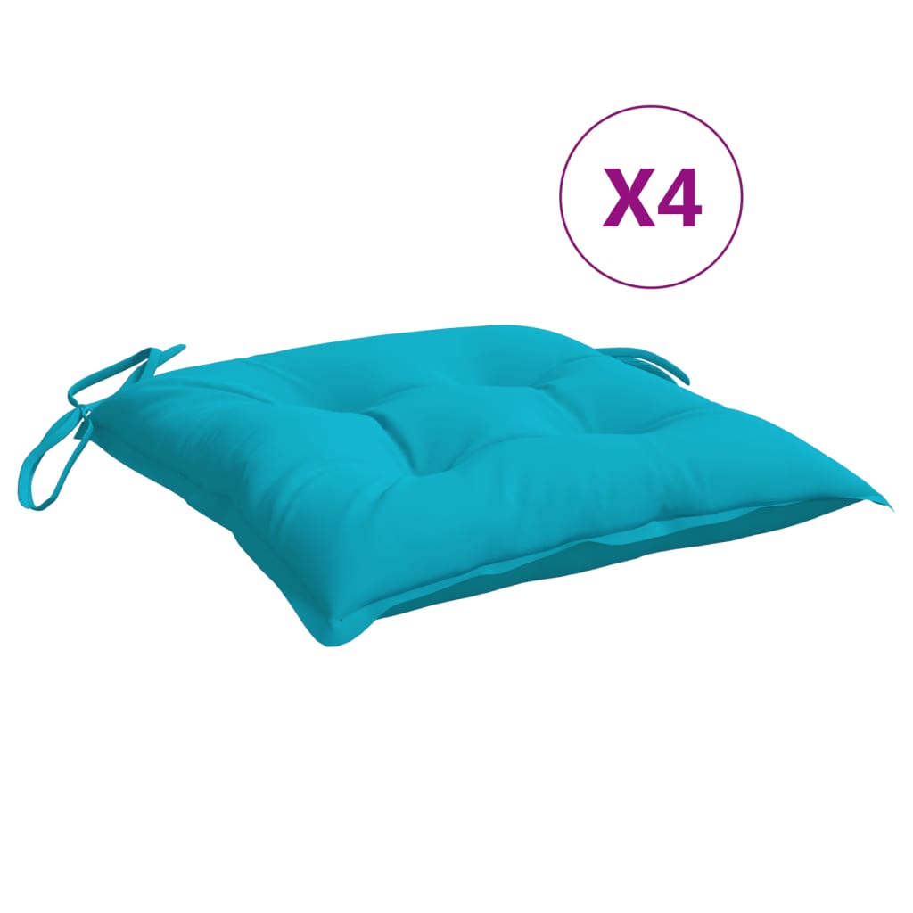 stolehynder 4 stk. 40x40x7 cm stof turkis
