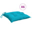 stolehynder 6 stk. 40x40x7 cm stof turkis