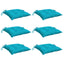 stolehynder 6 stk. 40x40x7 cm stof turkis
