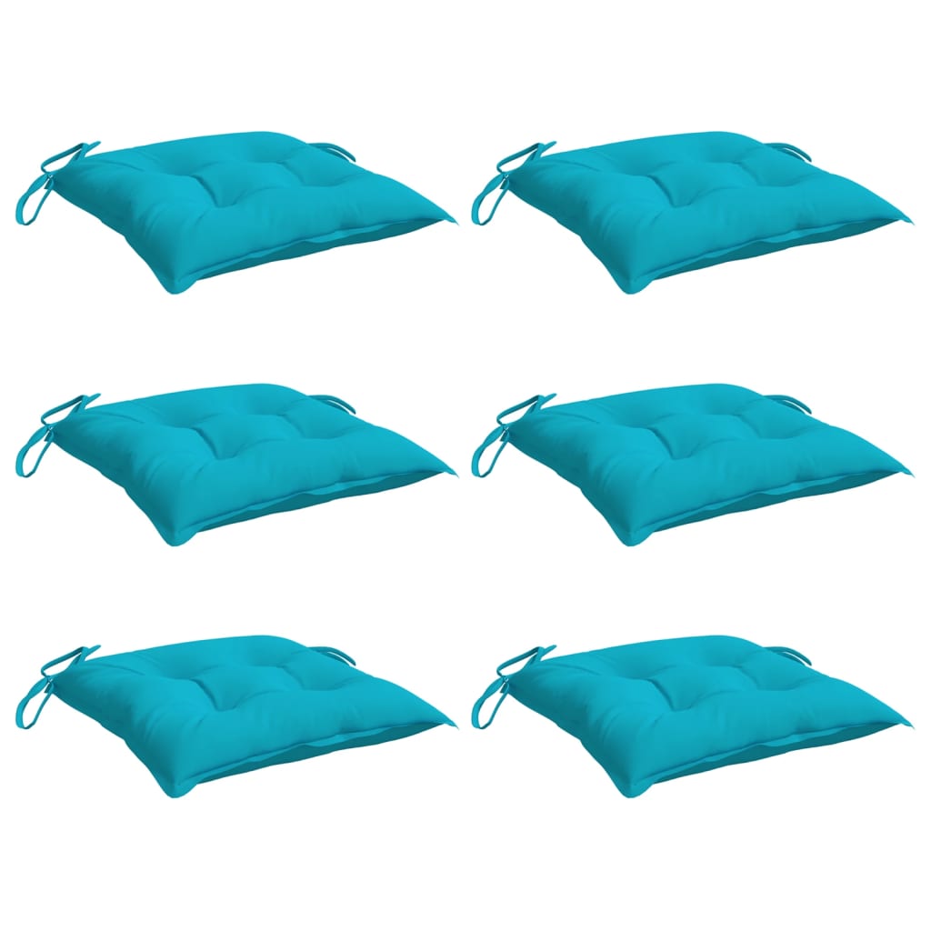 stolehynder 6 stk. 40x40x7 cm stof turkis