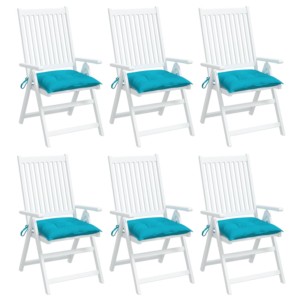 stolehynder 6 stk. 40x40x7 cm stof turkis