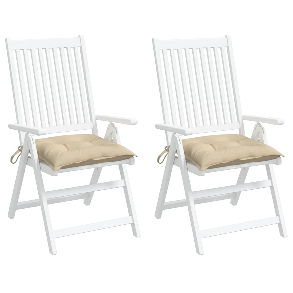 pallehynder 2 stk. 50x50x7 cm oxfordstof beige