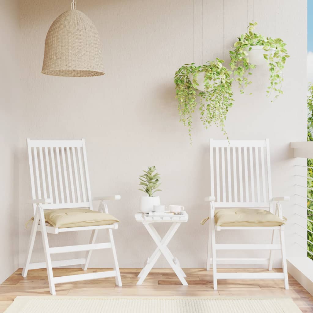 pallehynder 2 stk. 50x50x7 cm oxfordstof beige