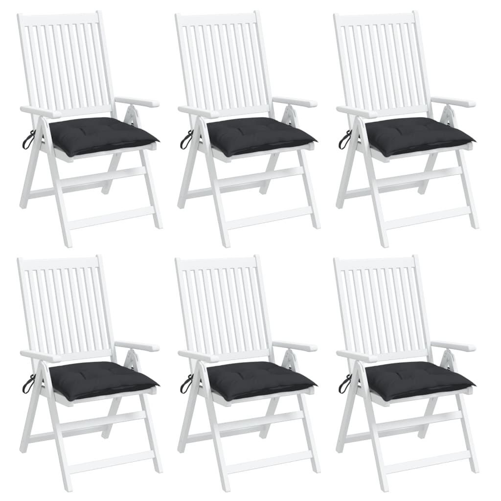 pallehynder 6 stk. 50x50x7 cm oxfordstof sort