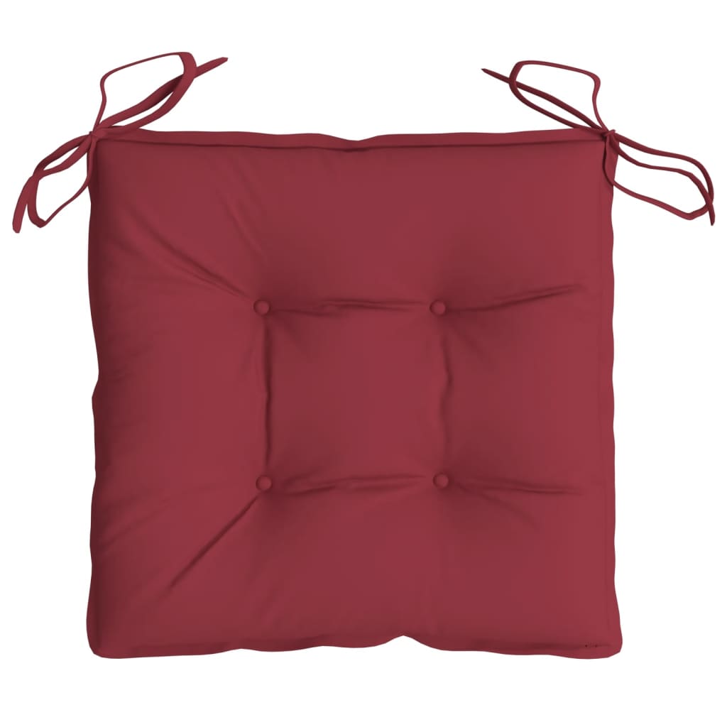 pallehynder 2 stk. 50x50x7 cm oxfordstof vinrød