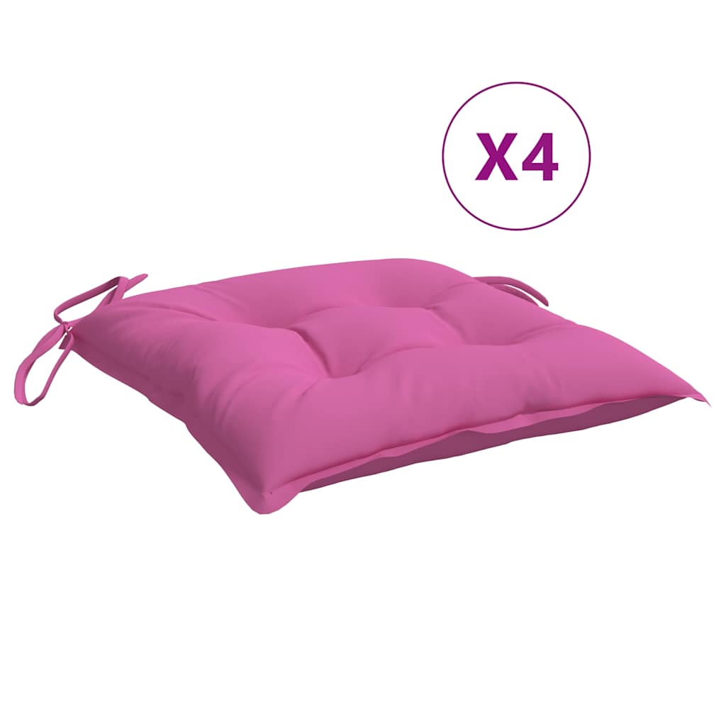 stolehynder 4 stk. 50x50x7 cm oxfordstof pink