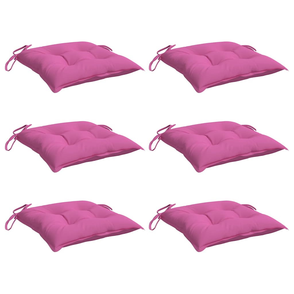 stolehynder 6 stk. 50x50x7 cm oxfordstof pink