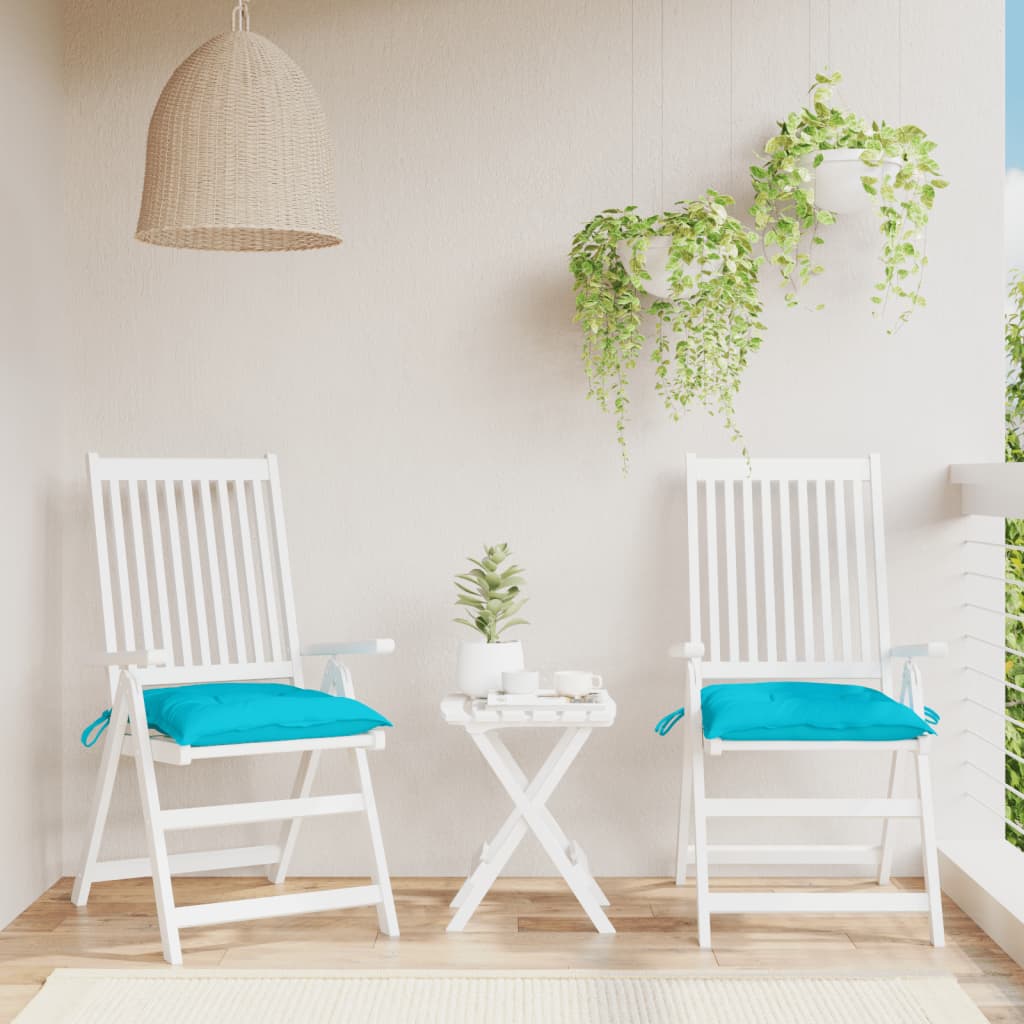 stolehynder 2 stk. 50x50x7 cm oxfordstof turkis