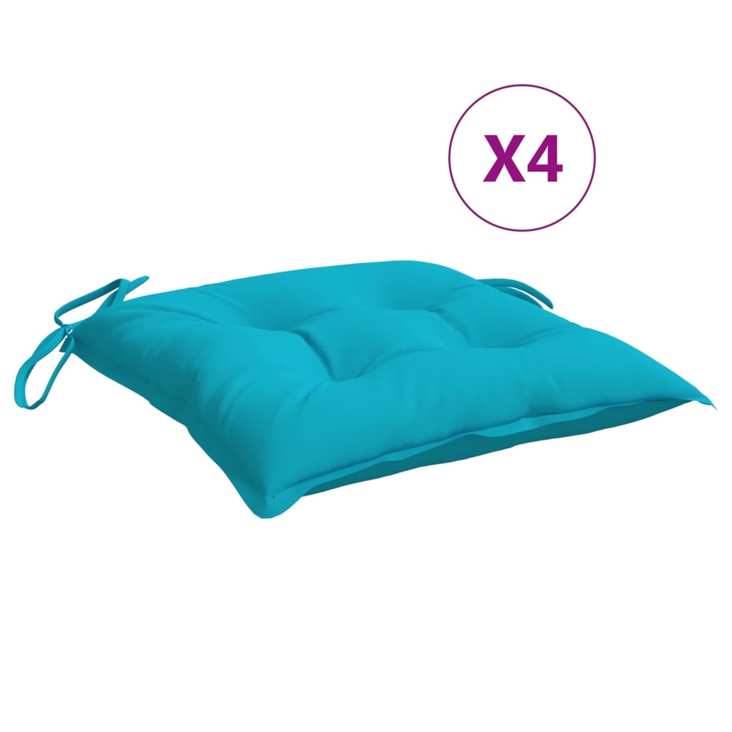 stolehynder 4 stk. 50x50x7 cm oxfordstof turkis