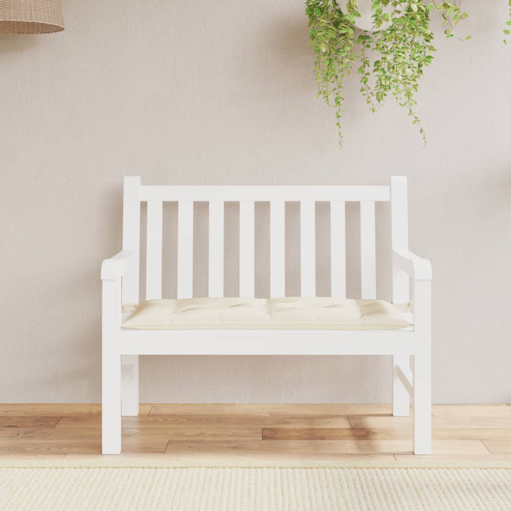 hynde til havebænk 100x50x7 cm oxfordstof cremefarvet