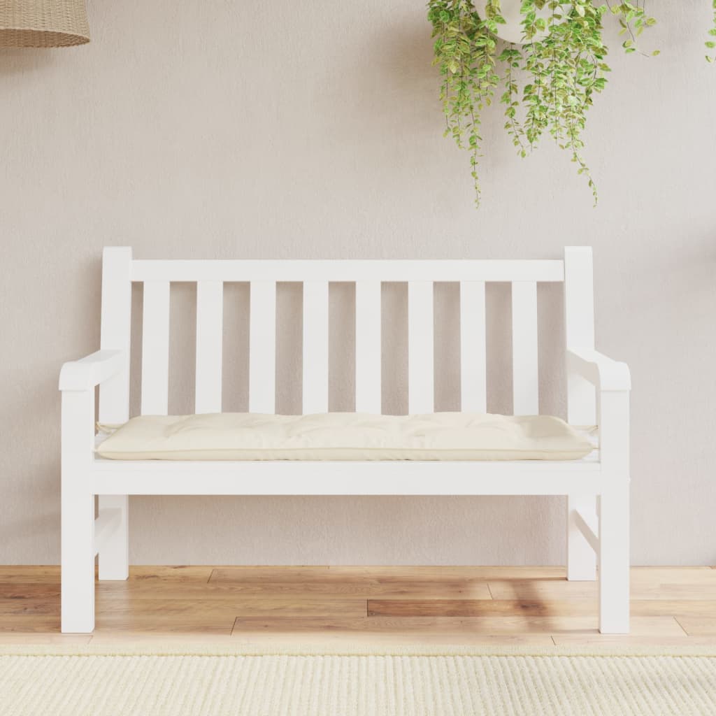 hynde til havebænk 120x50x7 cm oxfordstof cremefarvet