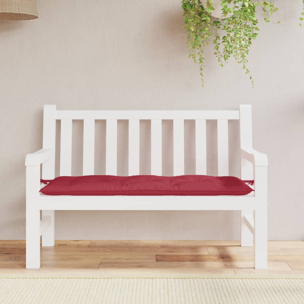 hynde til havebænk 120x50x7 cm oxfordstof vinrød