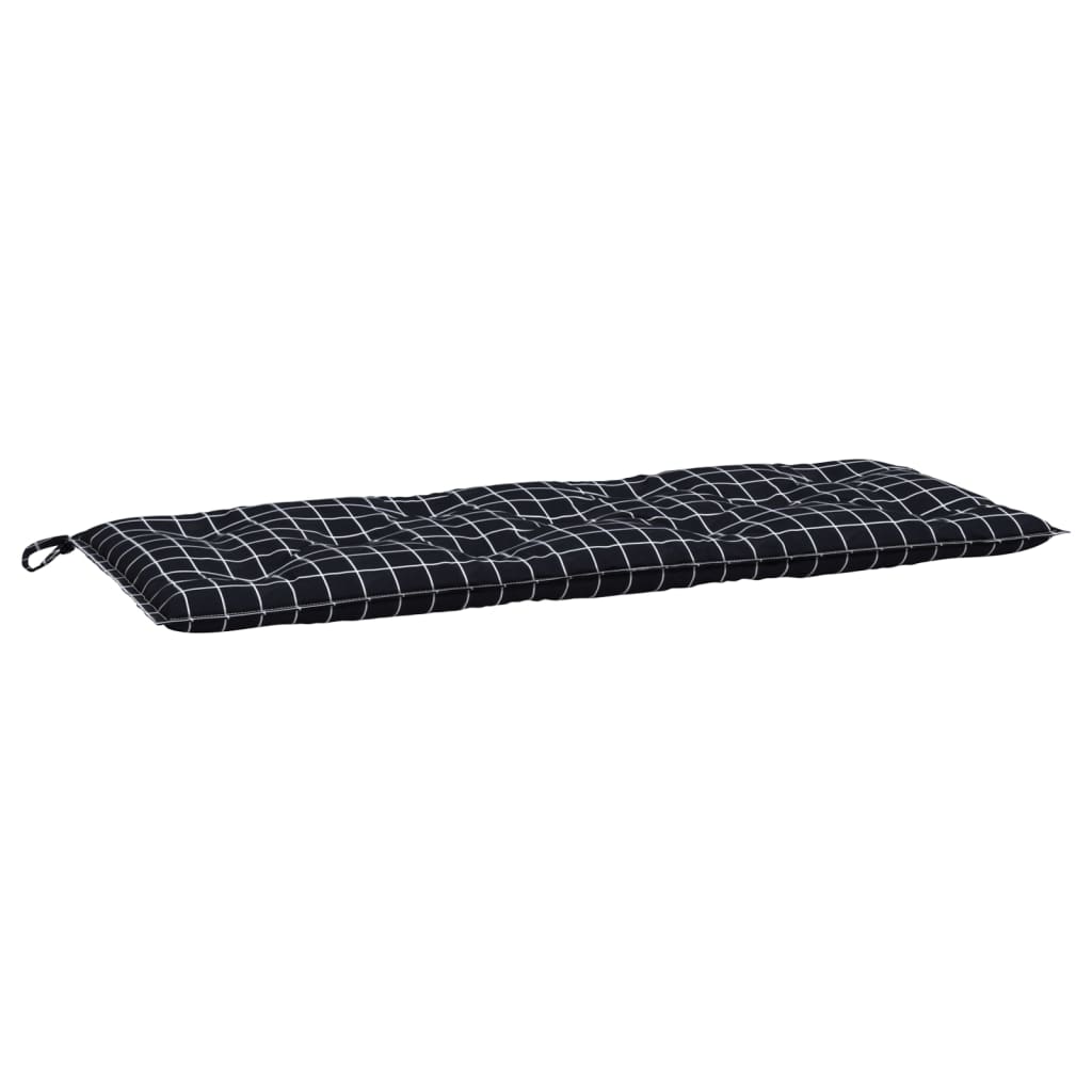 hynde til havebænk 120x50x7 cm oxfordstof ternet sort