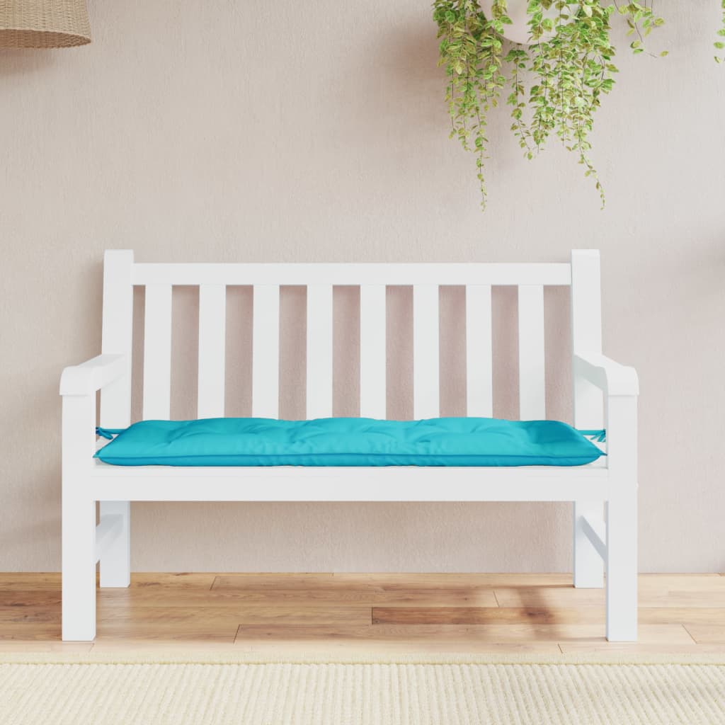 hynde til havebænk 120x50x7 cm stof turkis