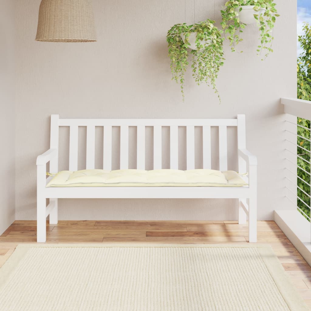 hynde til havebænk 150x50x7 cm oxfordstof cremefarvet