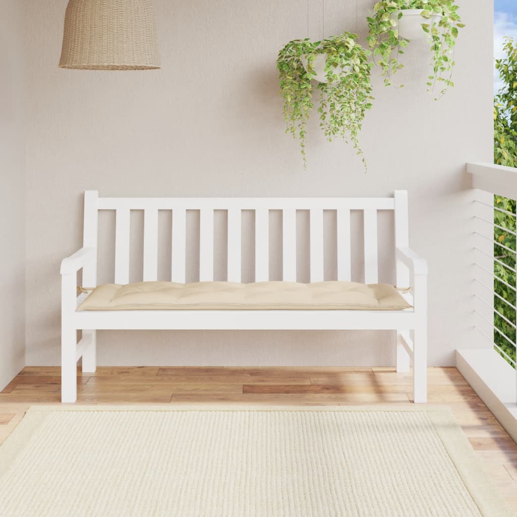 hynde til havebænk 150x50x7 cm oxfordstof beige