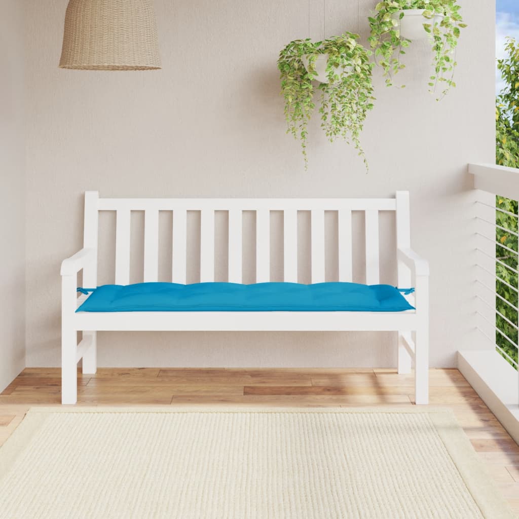 hynde til havebænk 150x50x7 cm oxfordstof lyseblå