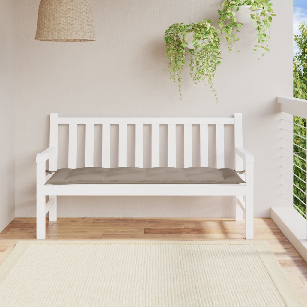 hynde til havebænk 150x50x7 cm oxfordstof gråbrun