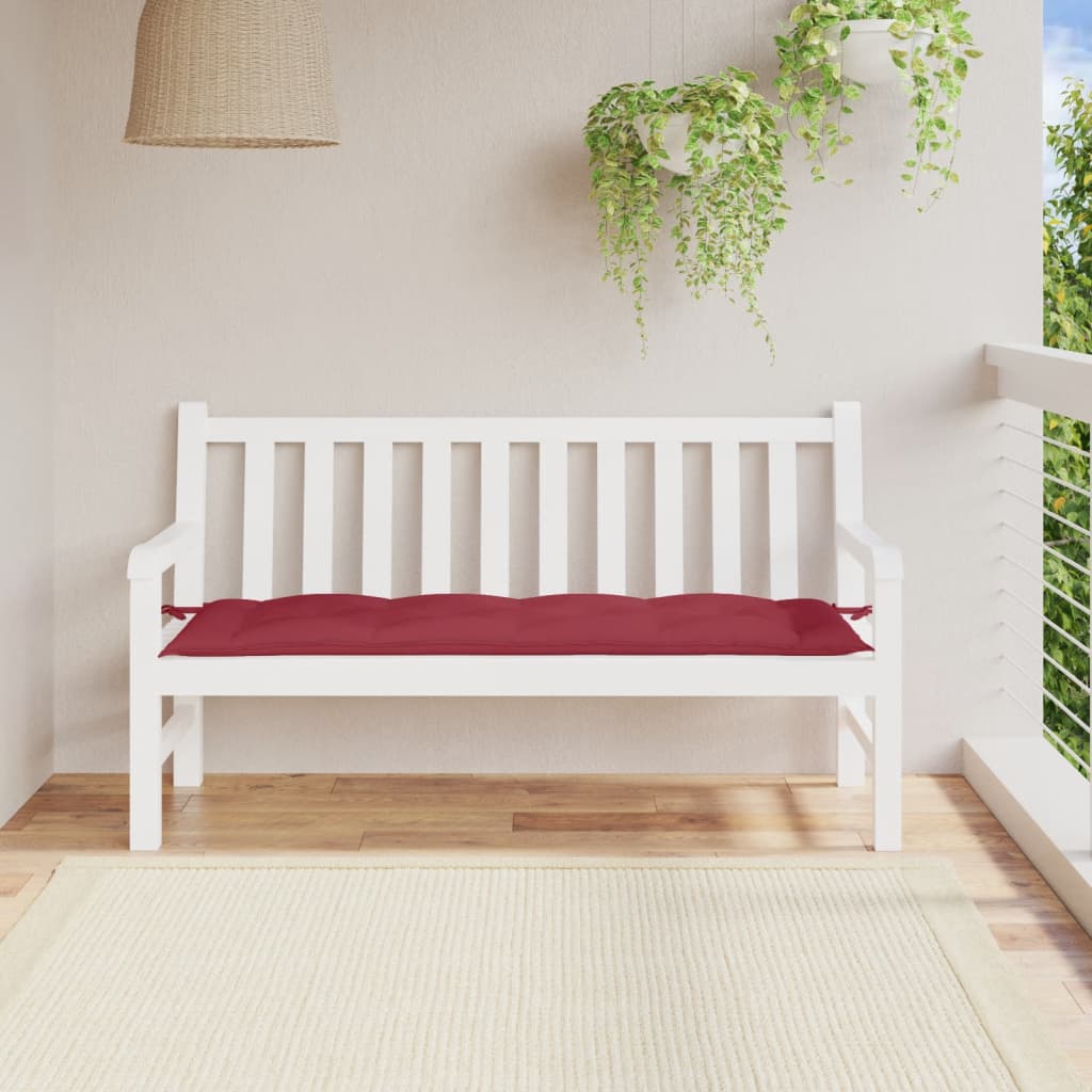 hynde til havebænk 150x50x7 cm oxfordstof vinrød