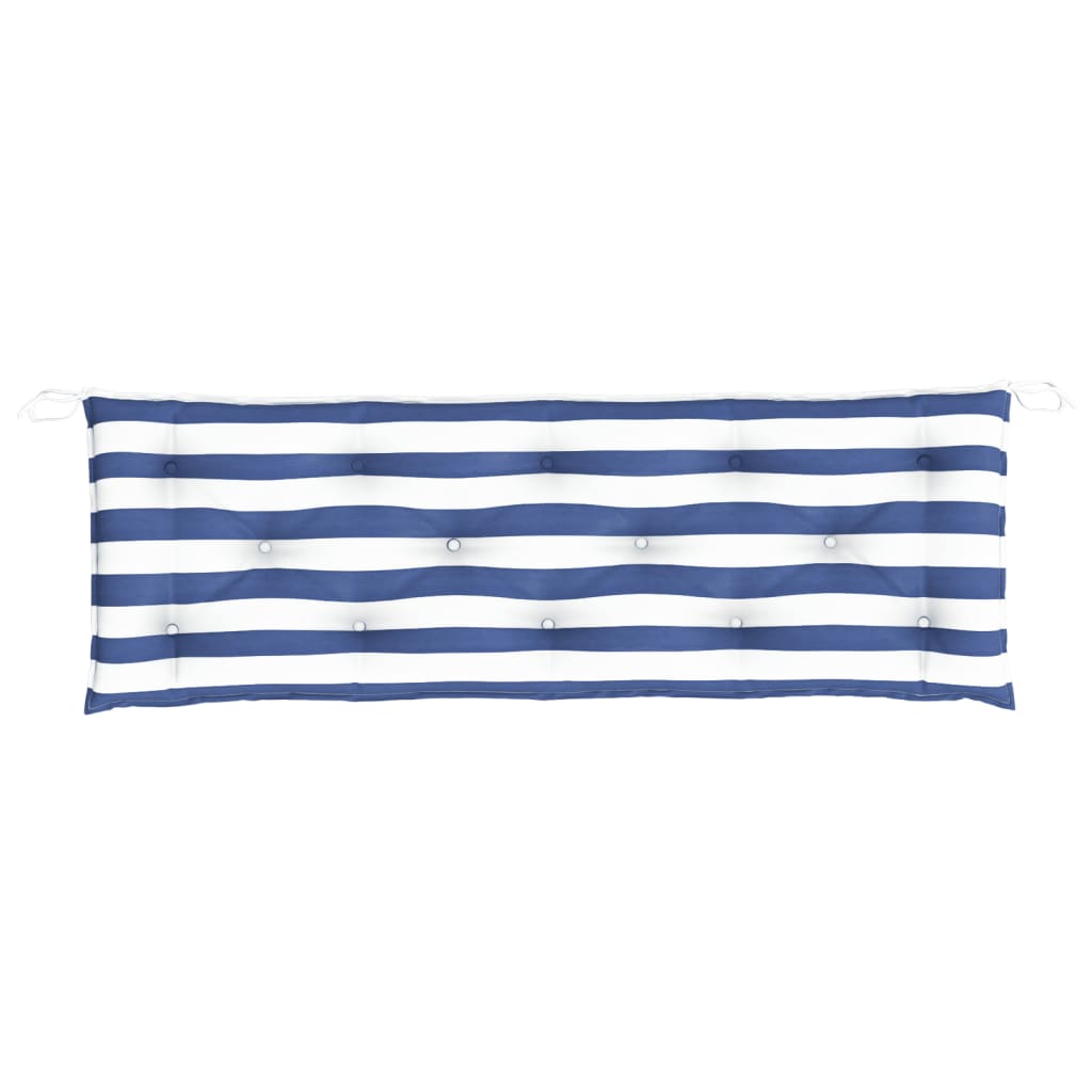 hynde til havebænk 150x50x7 cm striber oxfordstof blå og hvid