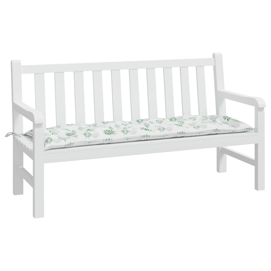 hynde til havebænk 150x50x7 cm oxfordstof bladmønster